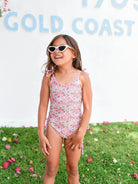 Recycled Reversible One Piece - Pink Abstract & Peach Floral FROM ZION