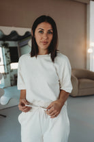 August Striped Set - Women's "Beige" FROM ZION