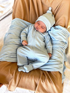 Ribbed Bamboo Baby Wrap - Soft Brown FROM ZION