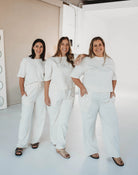 August Striped Set - Women's "Beige" FROM ZION