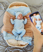 Ribbed Bamboo Baby Onesie - Sky Blu' FROM ZION