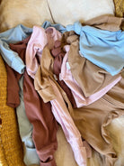 Ribbed Bamboo Baby Onesie - Choccy FROM ZION