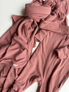 Ribbed Bamboo Baby Beanie - Choccy FROM ZION