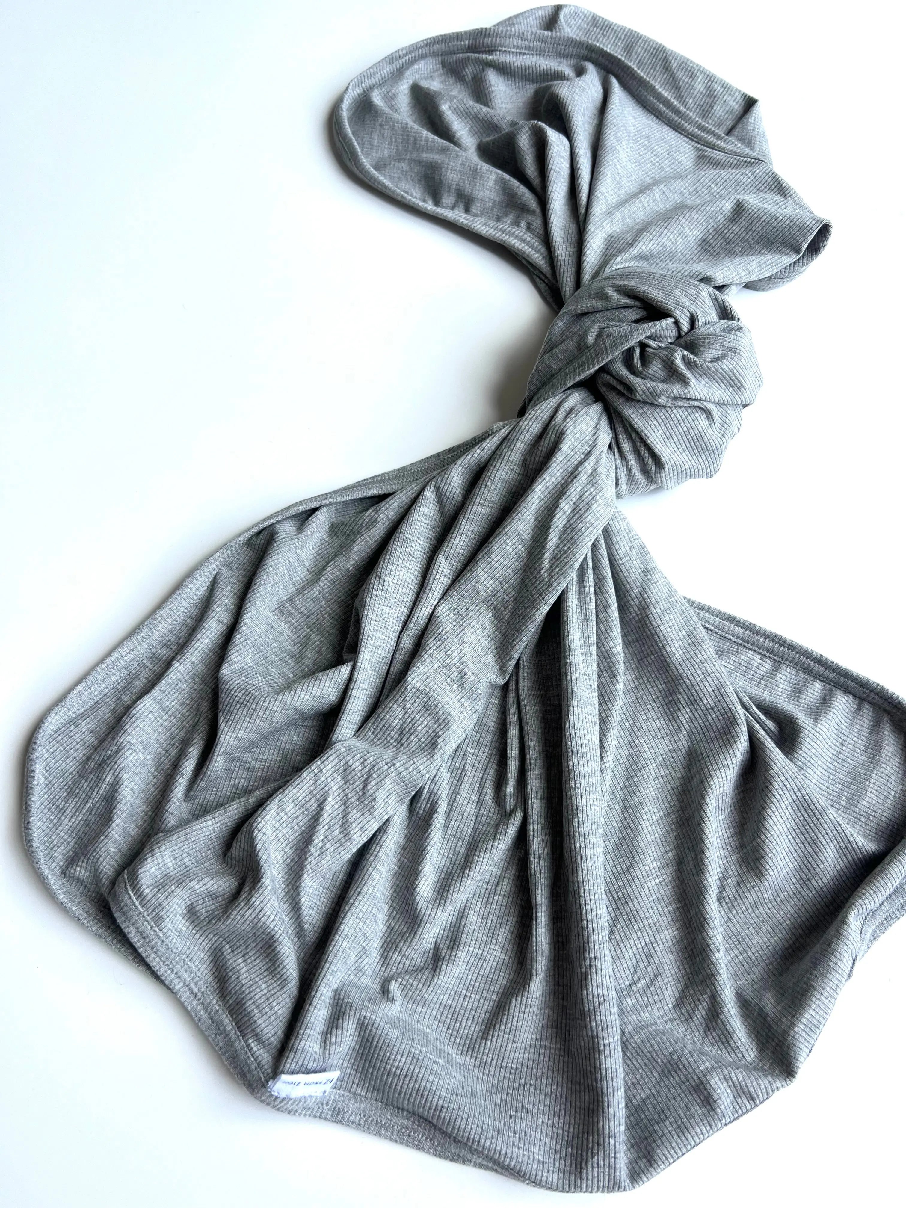 Ribbed Bamboo Baby Wrap - Deep Grey FROM ZION