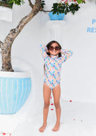 Recycled Rash Swimwear - Rainbow Palm & Sun FROM ZION