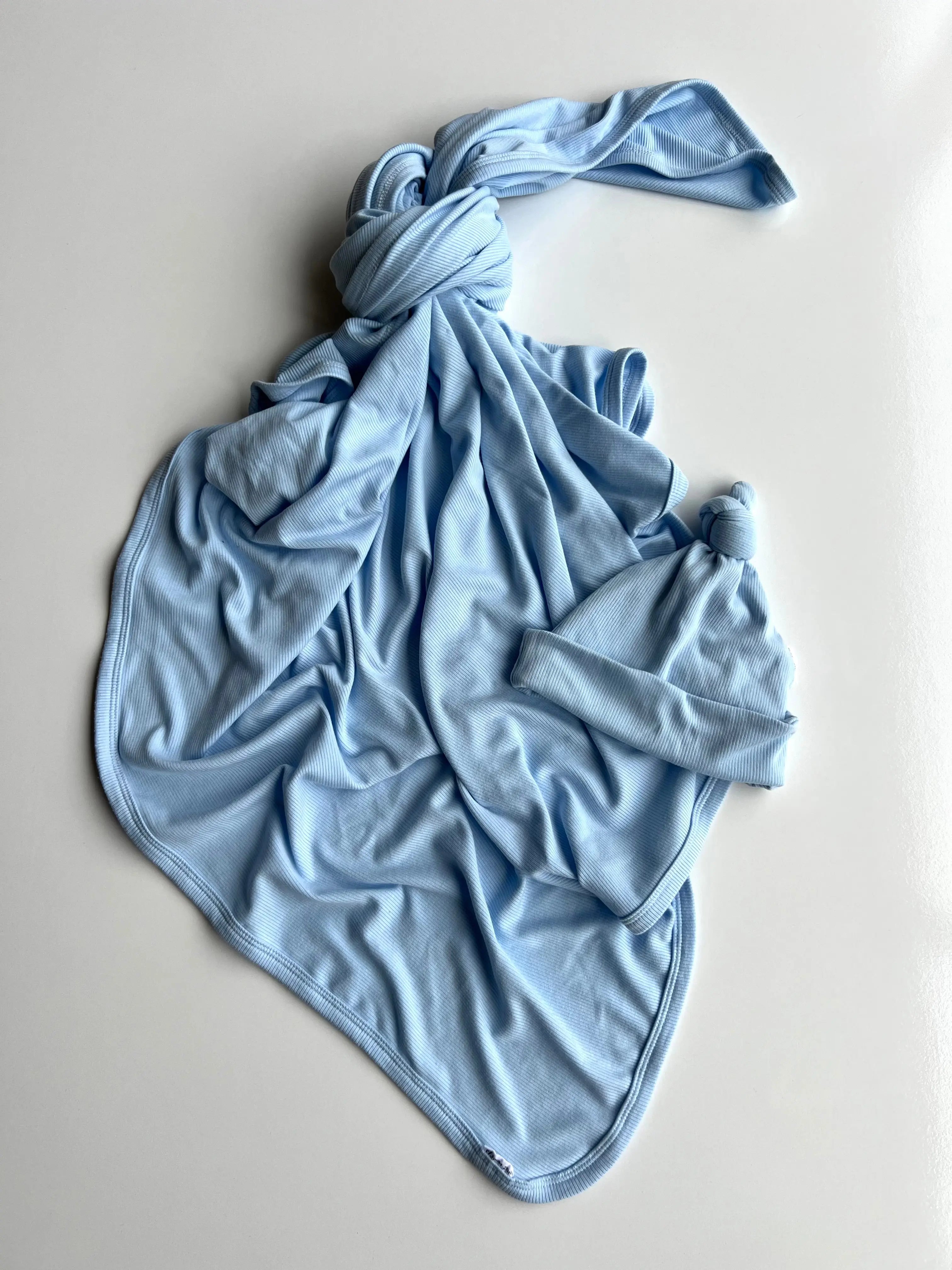 Ribbed Bamboo Baby Wrap - Sky Blu' FROM ZION