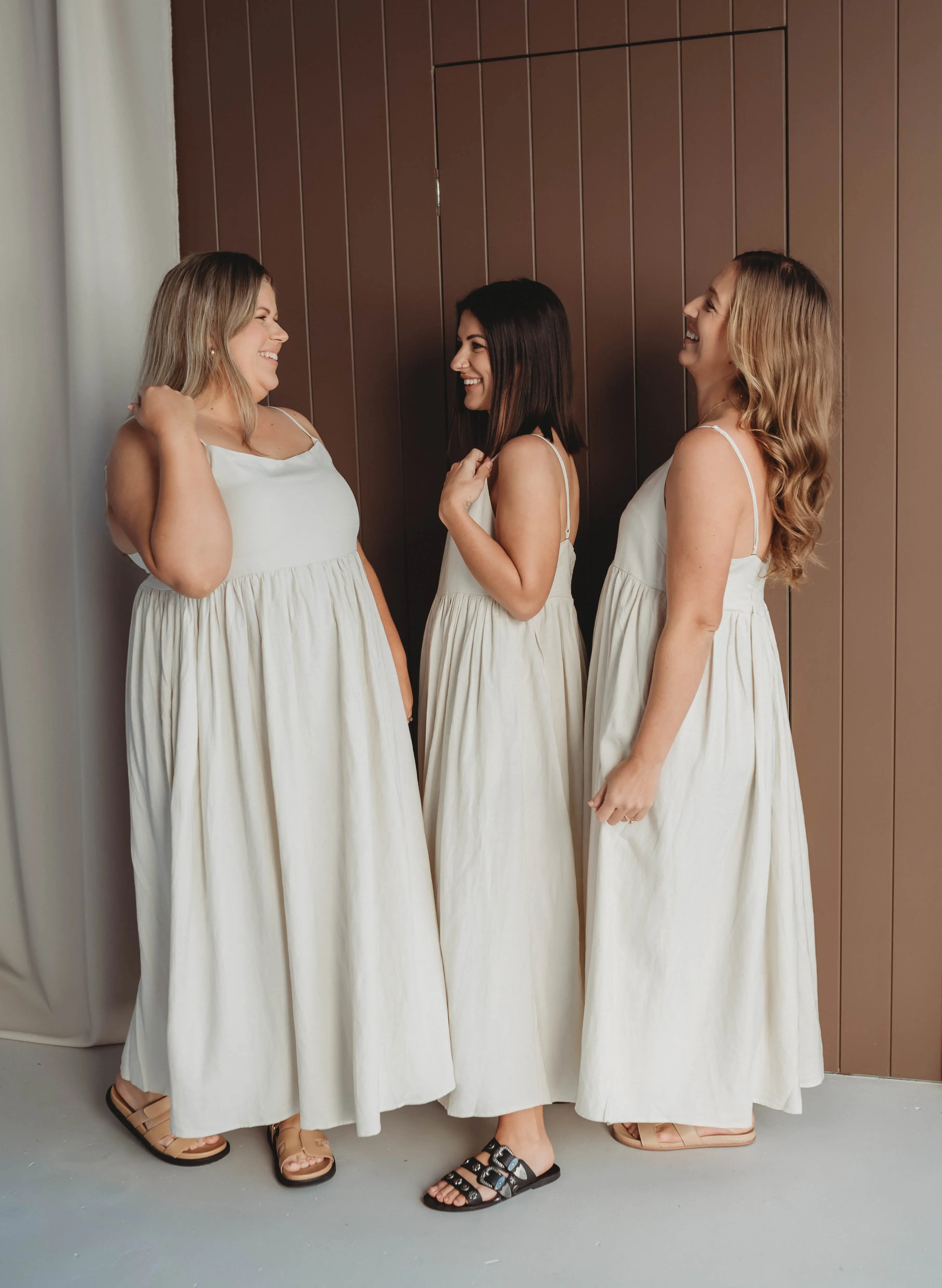 Romee Linen Dress - Women's "Ivory" FROM ZION