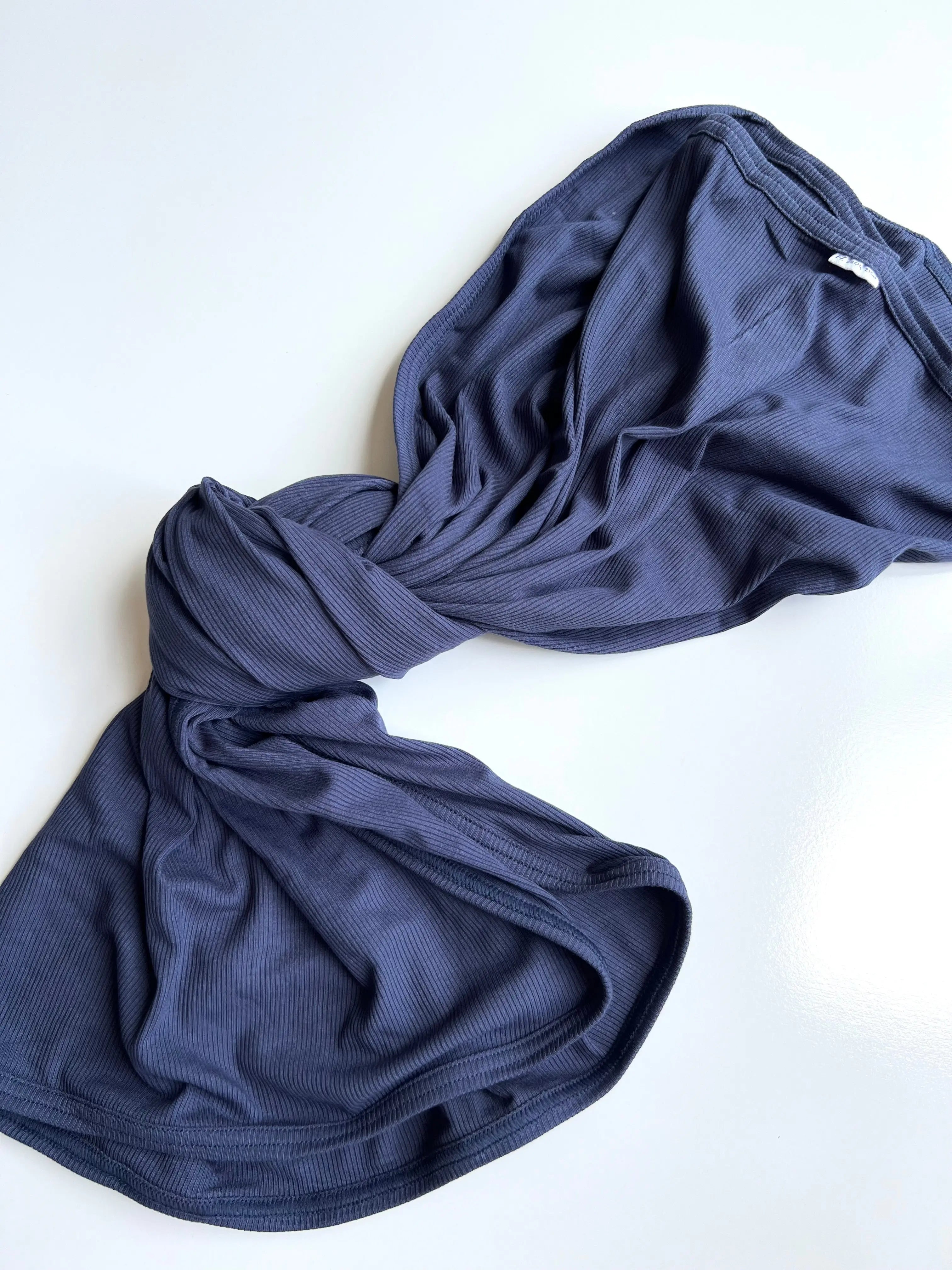 Ribbed Bamboo Baby Wrap - Deep Navy FROM ZION