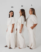 August Striped Set - Women's "Beige" FROM ZION