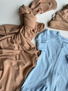 Ribbed Bamboo Baby Wrap - Soft Brown FROM ZION