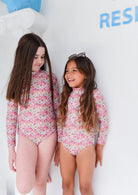 Recycled Rash Swimwear - Peachy & Purple Floral FROM ZION
