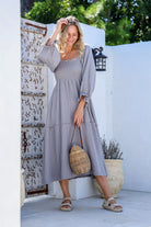 Willa Organic Cotton Dress - Women's "Hazy Blue" FROM ZION