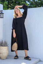 Willa Organic Cotton Dress - Women's "Black" FROM ZION