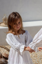 Willa Organic Cotton Dress - Kids "White" FROM ZION