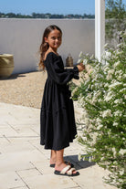 Willa Organic Cotton Dress - Kids "Black" FROM ZION
