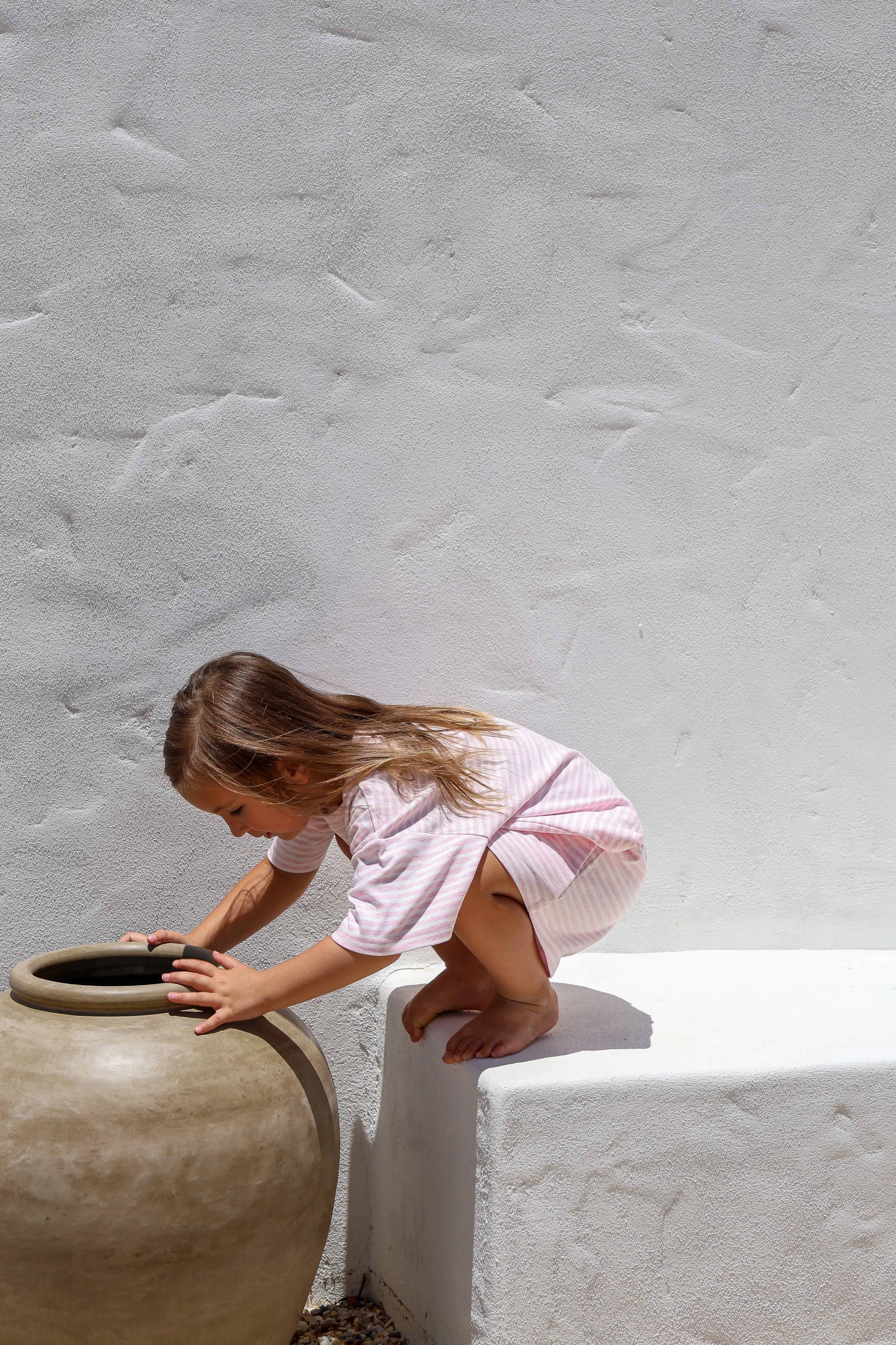 Billie Set "Kids" - Pink Stripe (100% Organic Cotton) FROM ZION