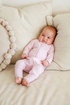 Ribbed Bamboo Baby Onesie - Lolly Pink FROM ZION