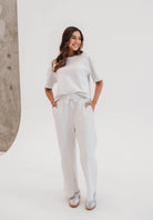 August Striped Set - Women's "Grey" FROM ZION