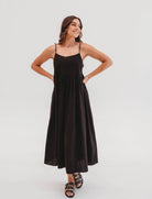 Romee Linen Dress - Women's "Black" FROM ZION