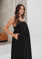 Romee Linen Dress - Women's "Black" FROM ZION