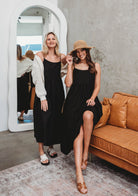 Romee Linen Dress - Women's "Black" FROM ZION