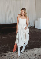 Romee Linen Dress - Women's "Ivory" FROM ZION