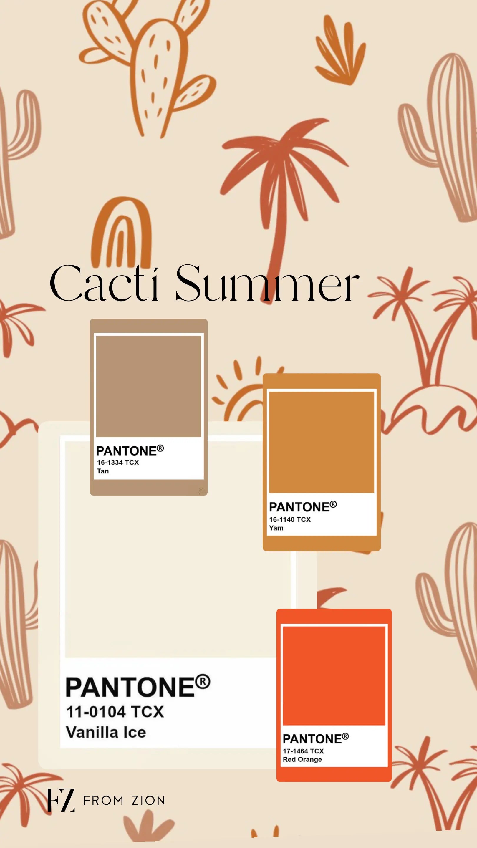 100% Bamboo Wrap - Cacti Summer FROM ZION