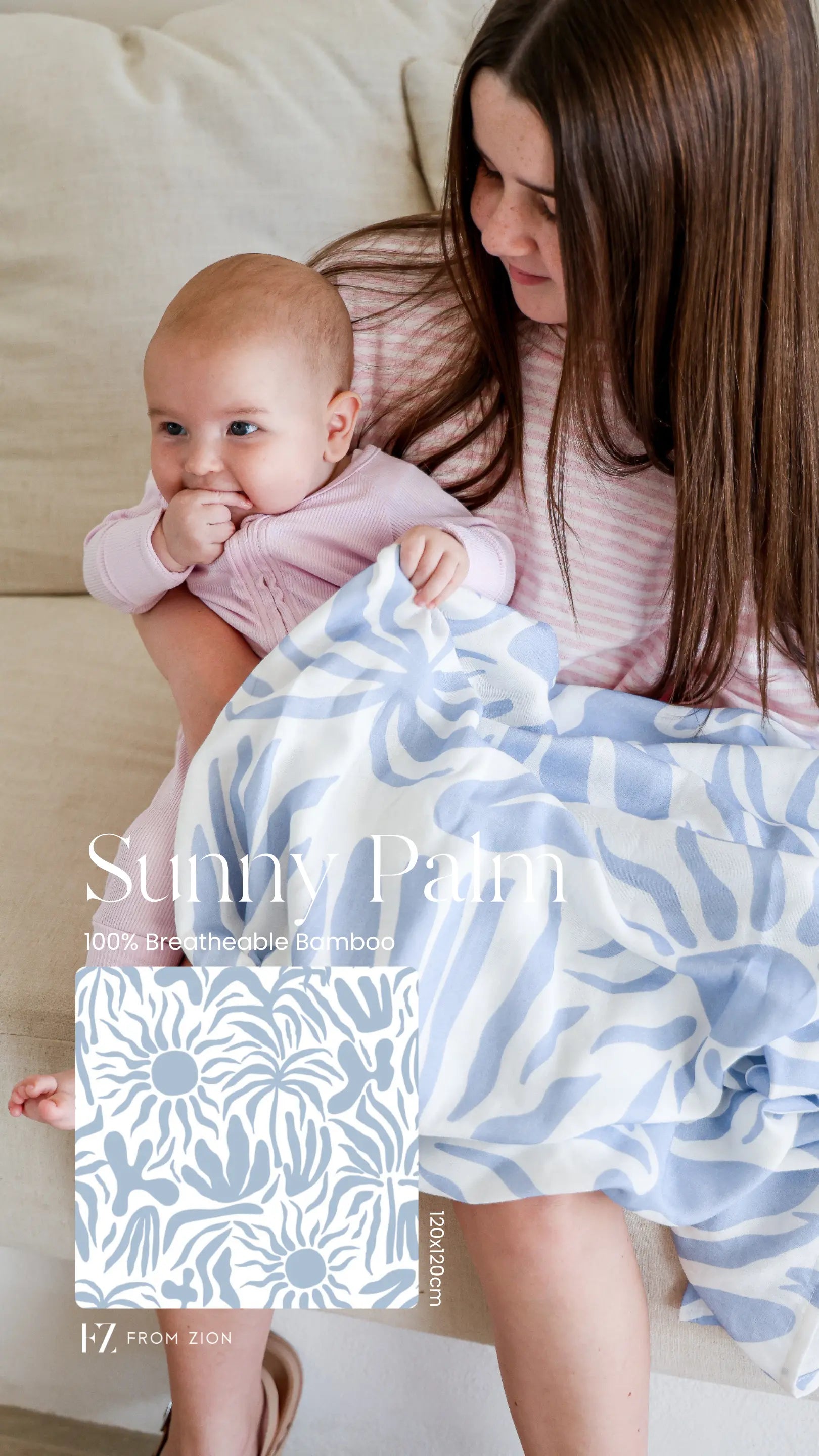 100% Bamboo Wrap - Sunny Palm FROM ZION