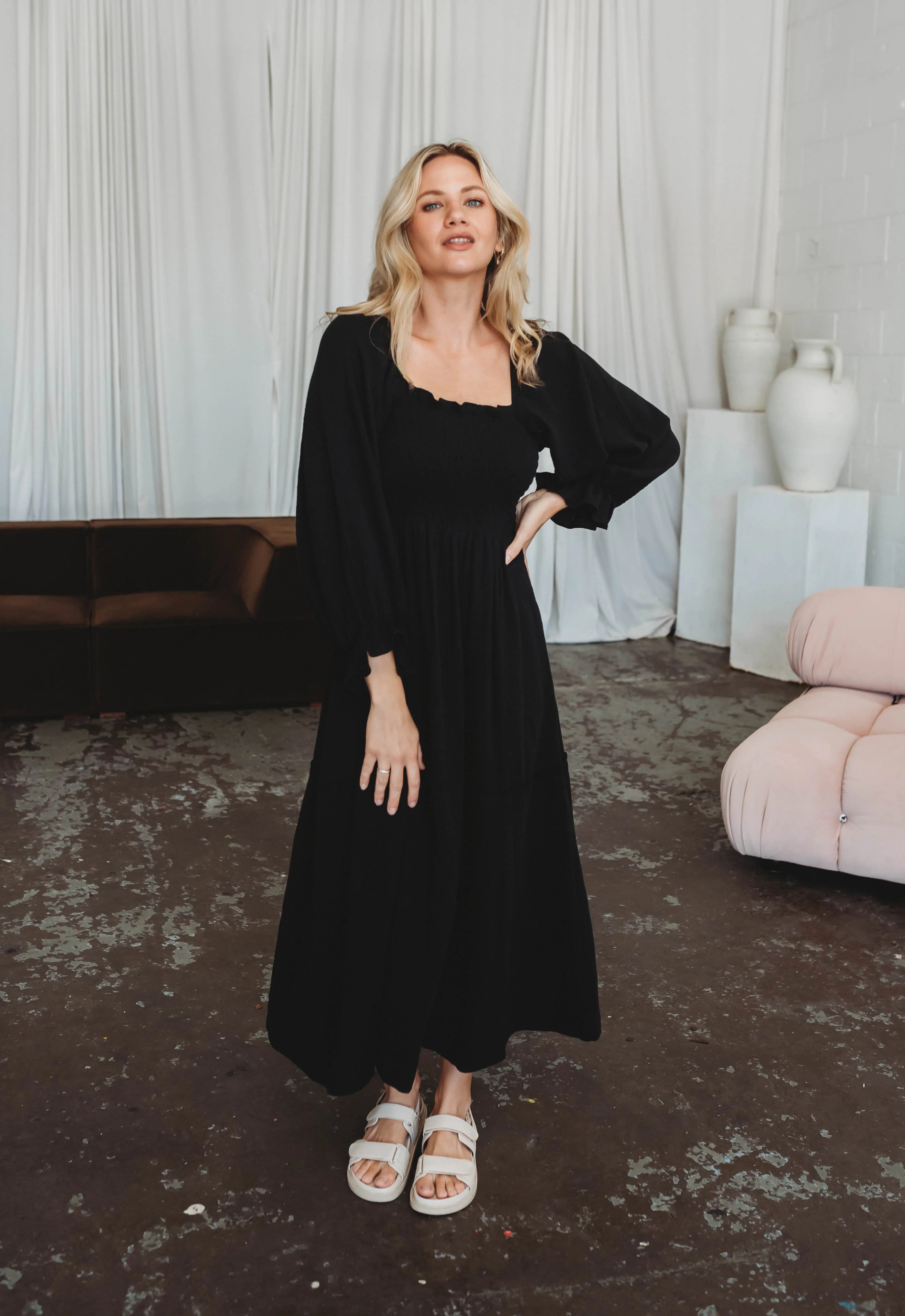 Willa Organic Cotton Dress - Women's "Black" FROM ZION