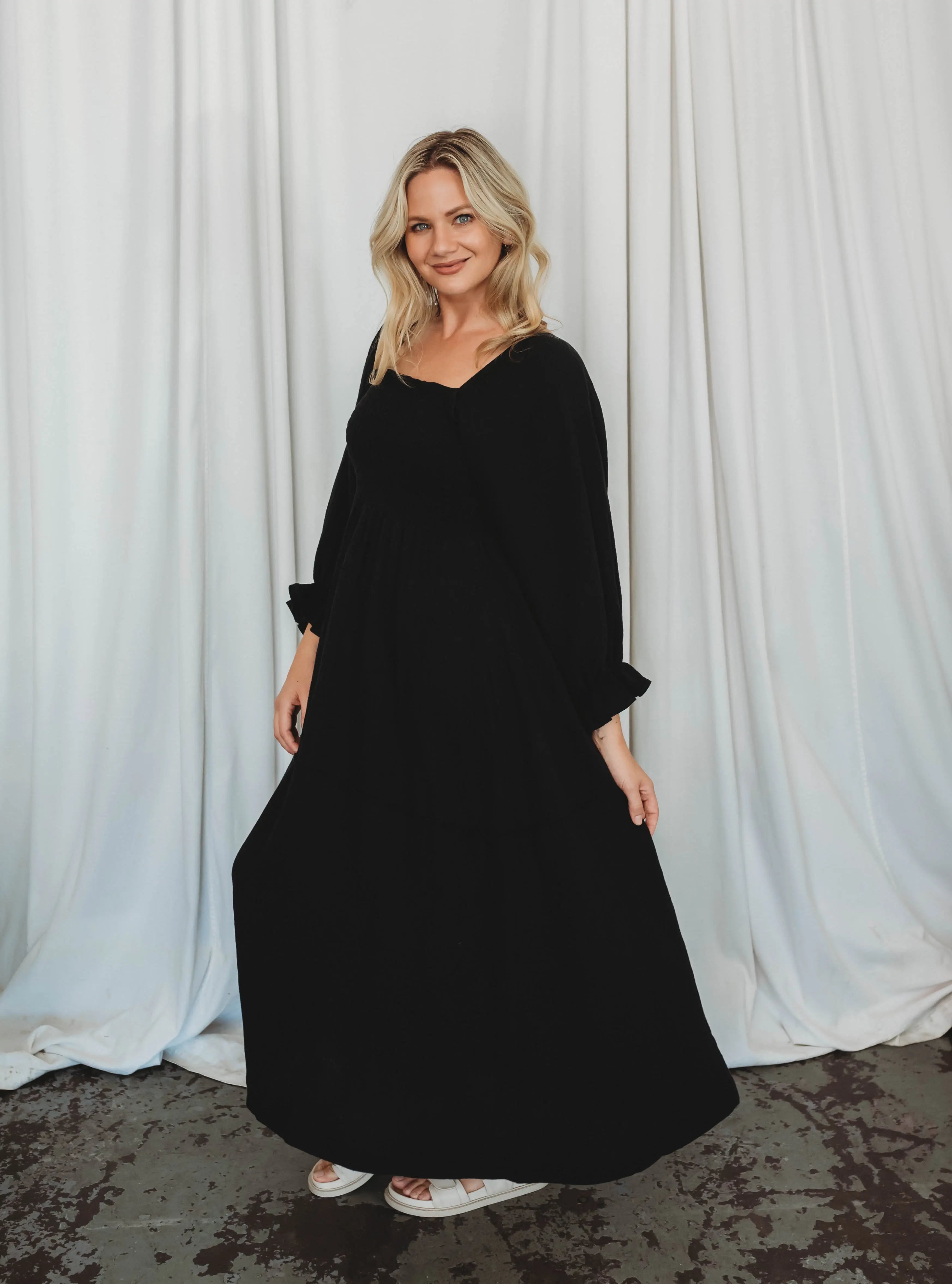 Willa Organic Cotton Dress - Women's "Black" FROM ZION