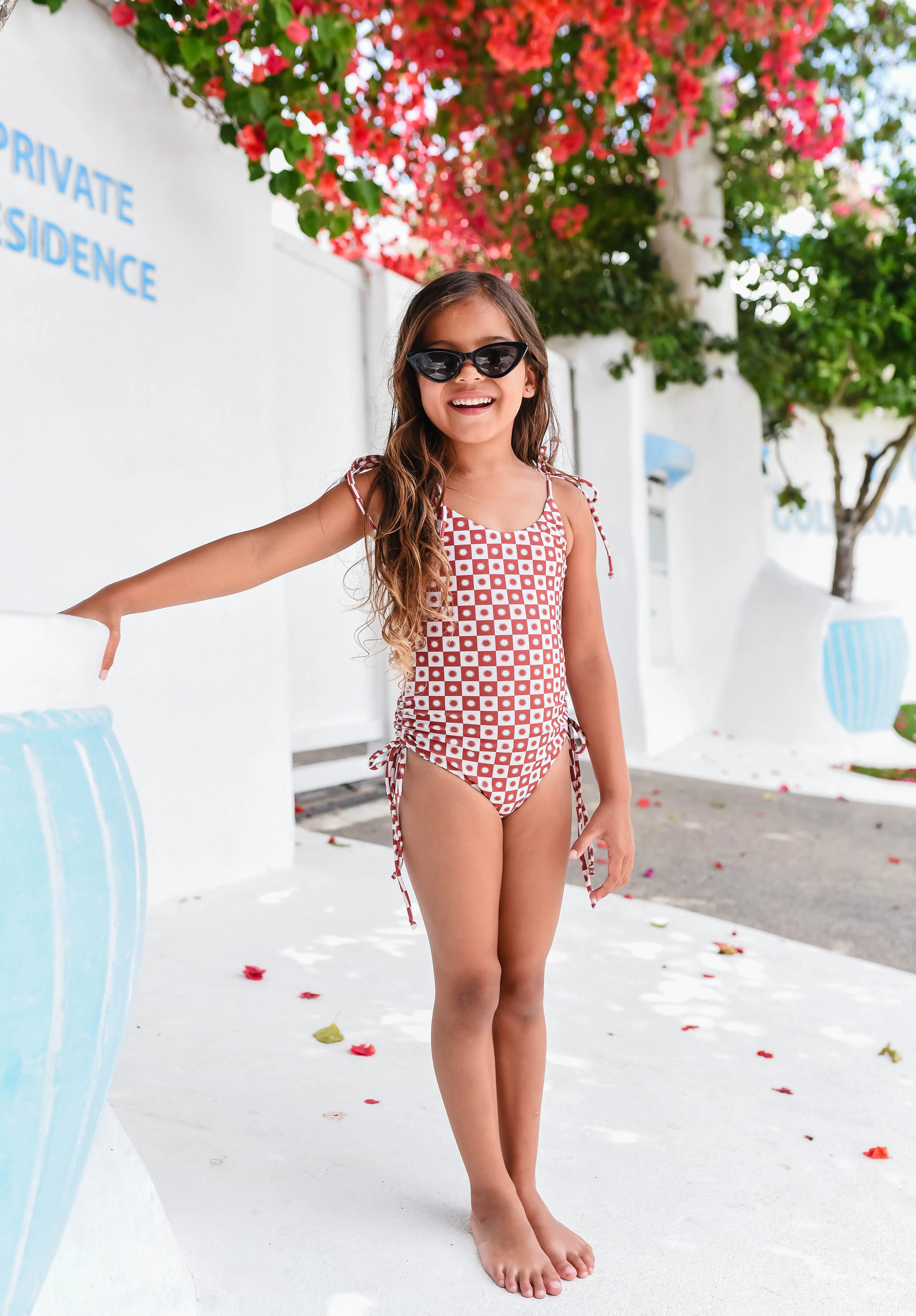 Recycled Reversible One Piece - Checkered Sun & Abstract FROM ZION