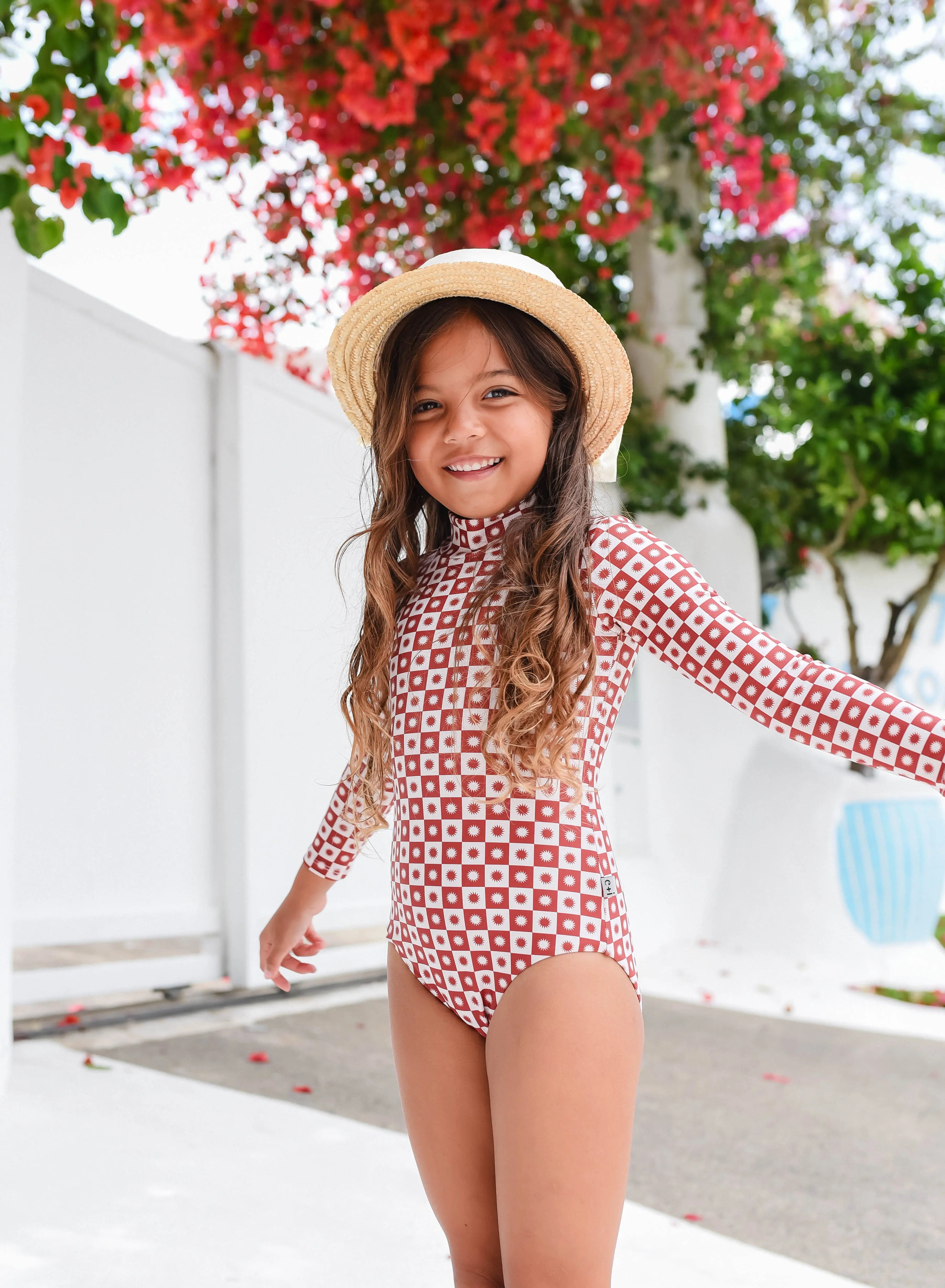 Recycled Rash Swimwear - Checkered Sun FROM ZION