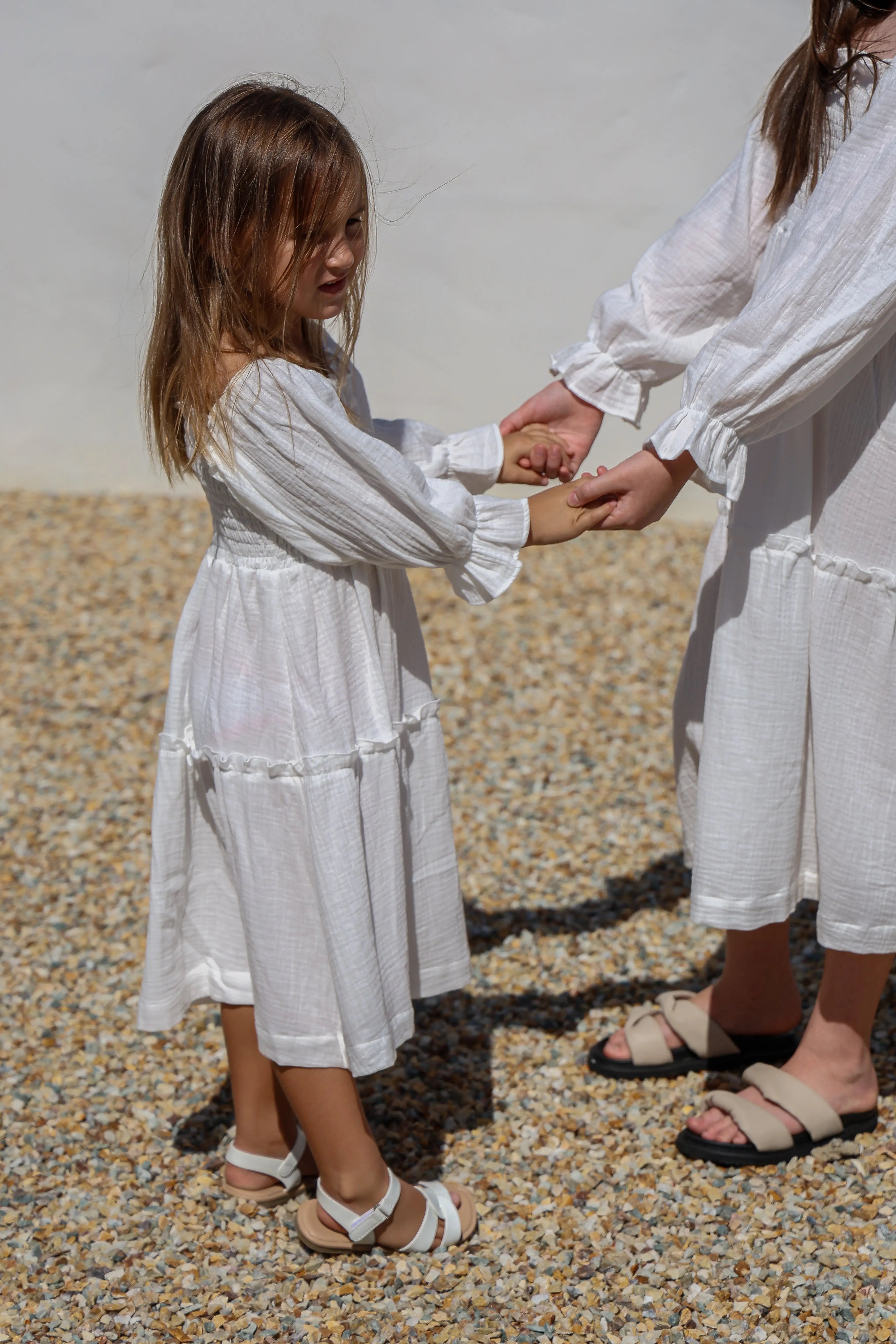 Willa Organic Cotton Dress - Kids "White" FROM ZION