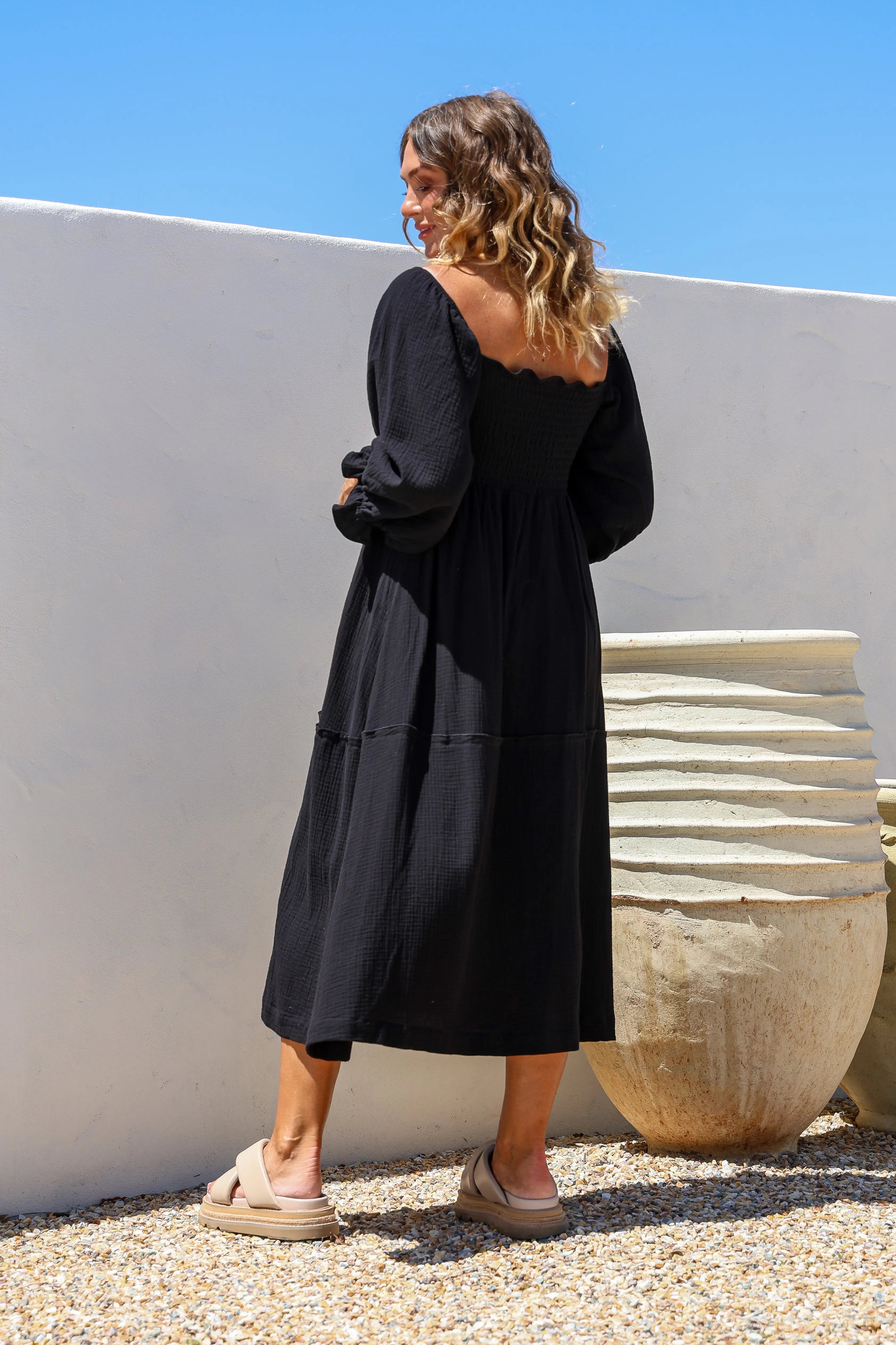 Willa Organic Cotton Dress - Women's "Black" FROM ZION