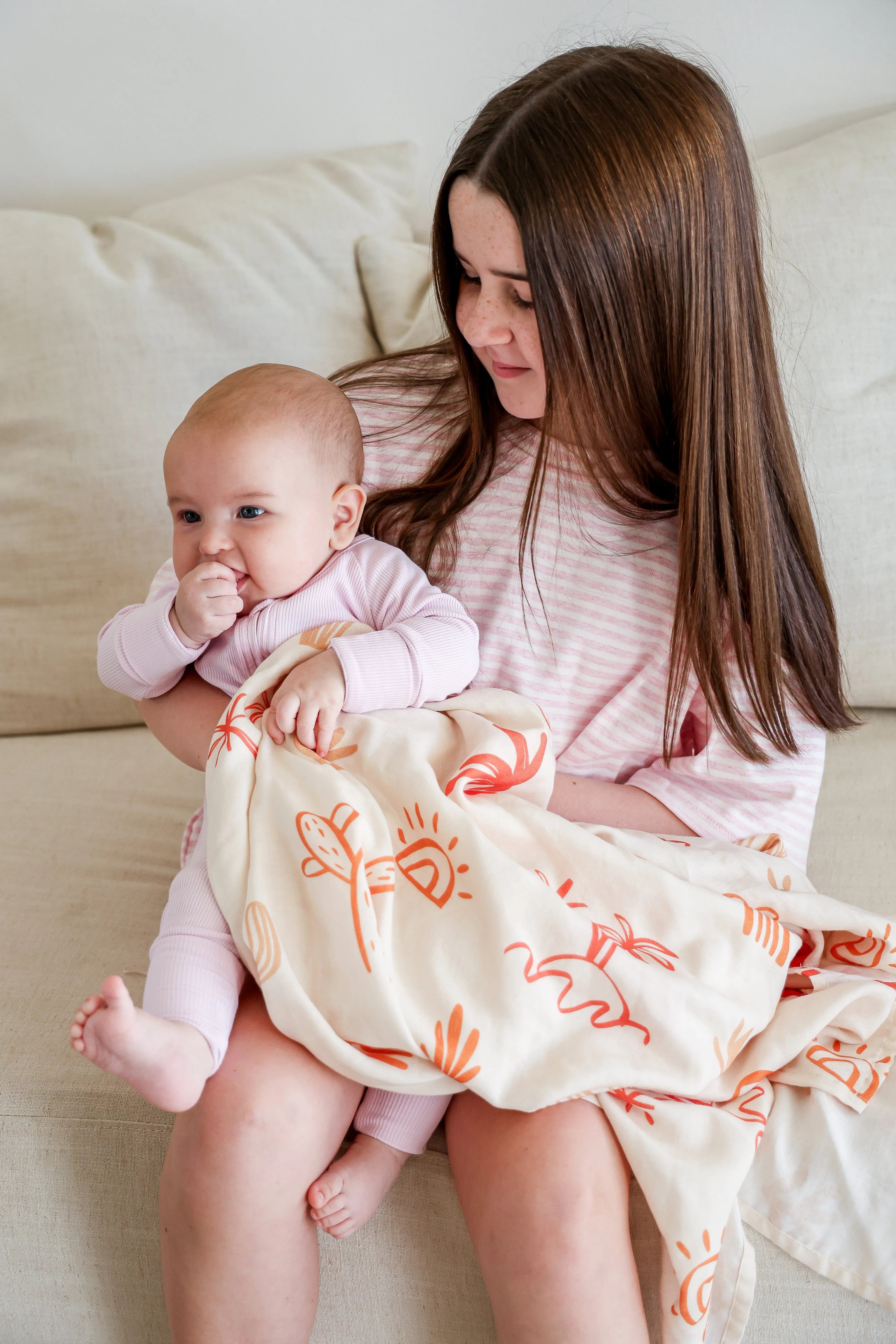 Ribbed Bamboo Baby Onesie - Lolly Pink FROM ZION